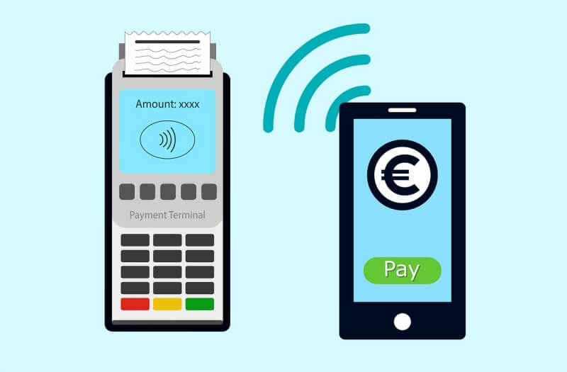 NFC contactless pay 설명 그림